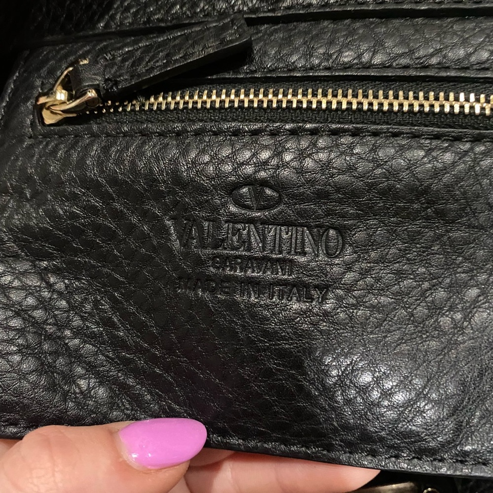 Valentino mini rockstud grainy calfskin bag